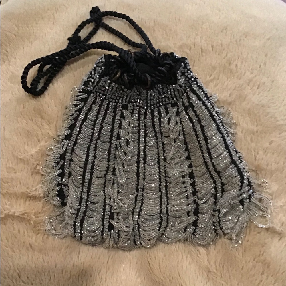 Vintage Swag Beaded Pouch Purse